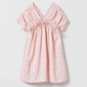 ZARA GIRL FEATHER DRESS
DUSTY PINK NWT